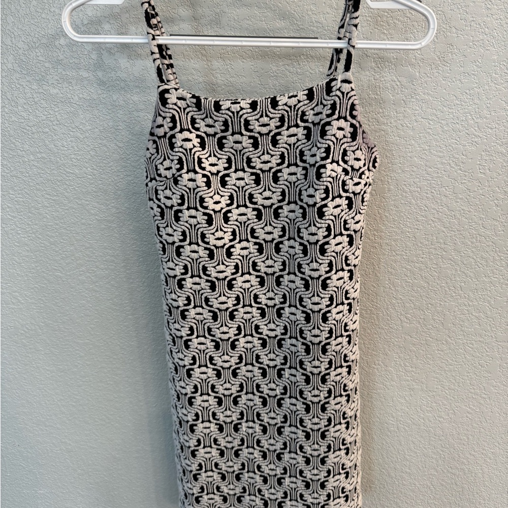 Altar'd State Black and White Geometric Mini Dress